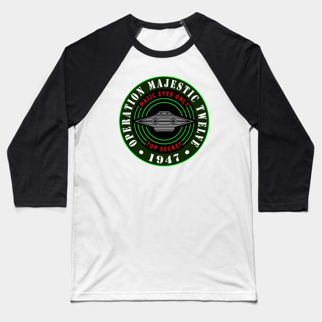 Operation Majestic 12 Baseball T-Shirt by Lyvershop